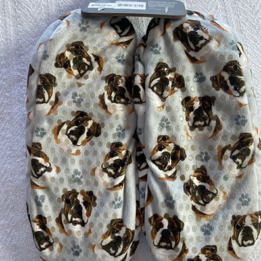 COMFIES Bulldog Super Soft Slippers One Size Fits Most. - Picture 4 of 5
